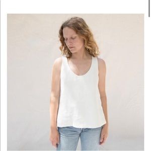 Rachel Craven yellow linen tank top size 1